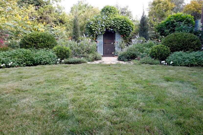 
Munsterman centered the backyard and the chicken coop on the back door of the house, so the...