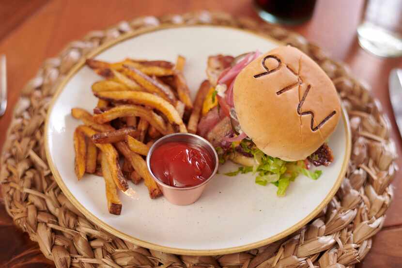 A brunch burger is on the Easter menu at Hotel Drover in Fort Worth.