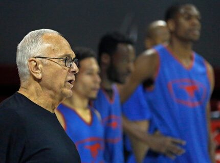 SMU head basketball coach Larry Brown 