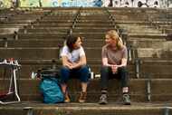 Cailee Spaeny (left) and Kirsten Dunst star is "Civil War." (A24)