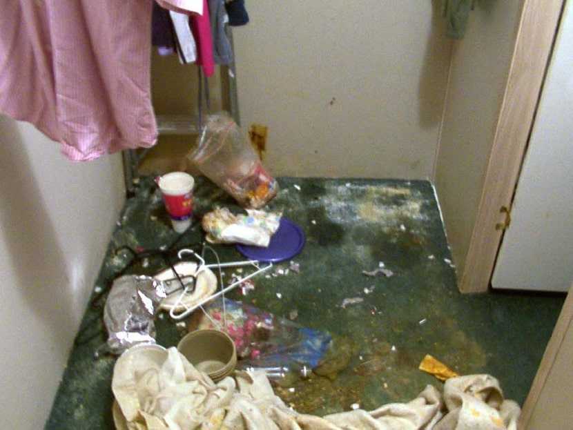 This is the floor of the closet in which Lauren Kavanaugh was locked for years. The closet...