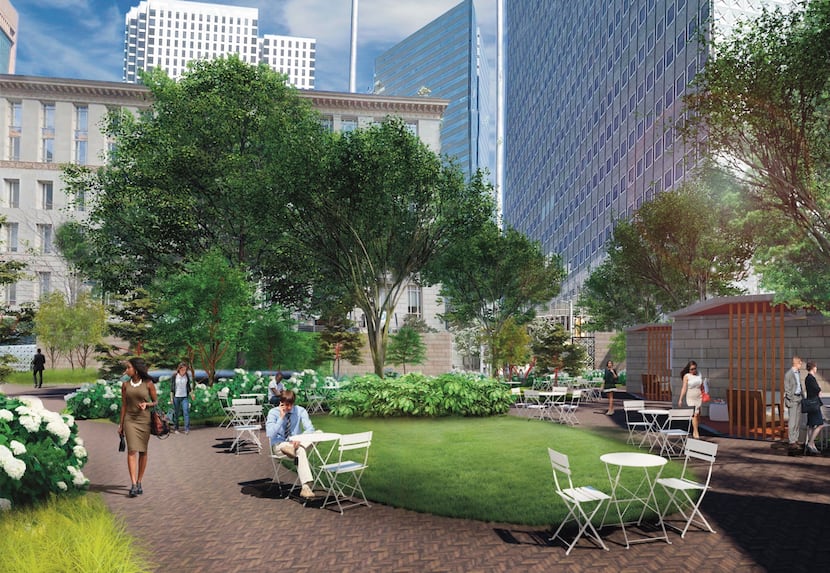 Renovation plans for downtown Dallas' Energy Plaza tower on Bryan Street include a new...