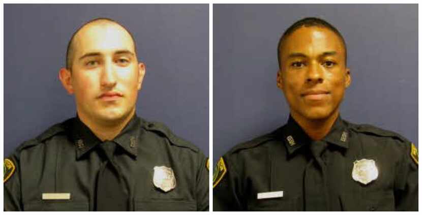 Houston police Officers John Daily (left) and Alonzo Reid