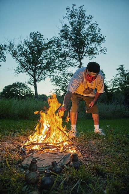 Artist Chase Kahwinhut Earles has been making traditional Caddo pottery since 2009.