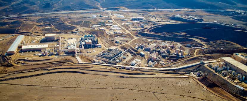 An aerial view of MP Materials' Mountain Pass site in California where it sources rare earth...