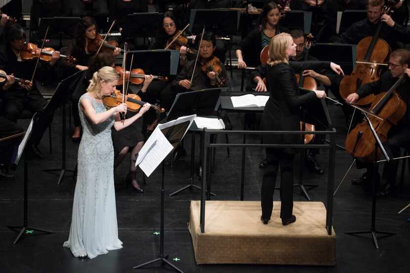 Violinist Angela Fuller Heyde performed with the Dallas Symphony Orchestra as Ruth Reinhardt...