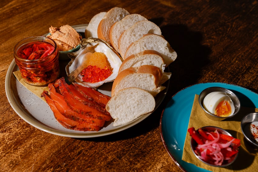 The “Sharkcuterie” board at La Onda 