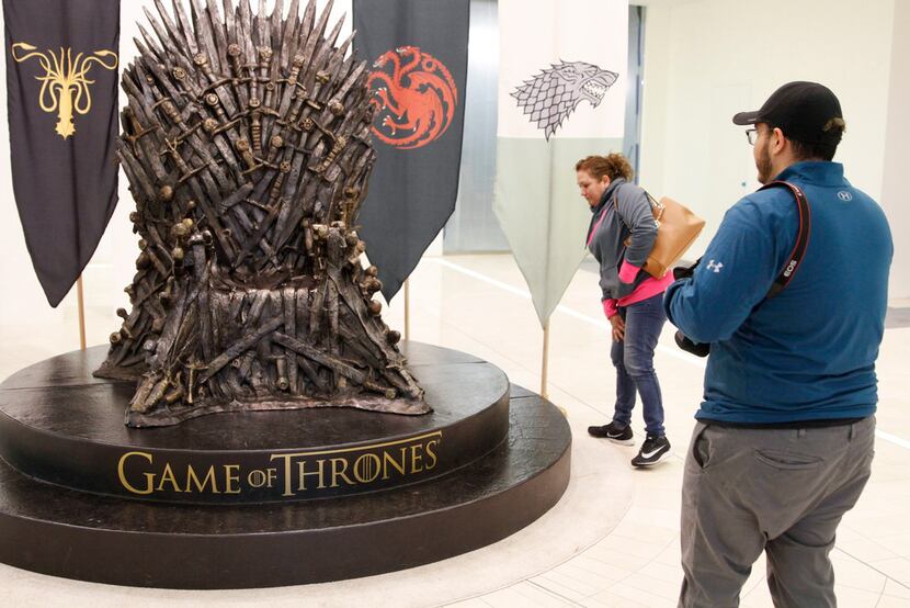 The word's already out on the "Game of Thrones" throne in downtown Dallas. Here, Alejandro...