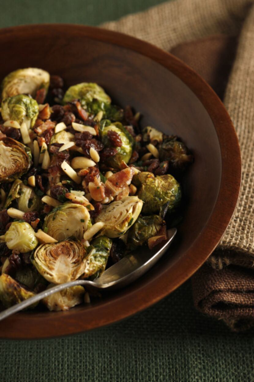 Whole Foods will have Brussels sprouts with raisins, bacon and almonds. And check in at the...