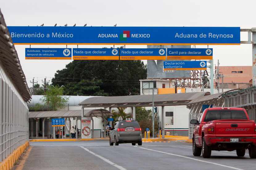 El puente internacional entre Reynosa, México y McAllen, Texas. Tamaulipas, fronterizo con...
