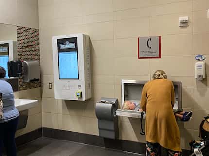 Diaper Concierge vending machines are located in public restrooms near gates 5, 10, 12 and...