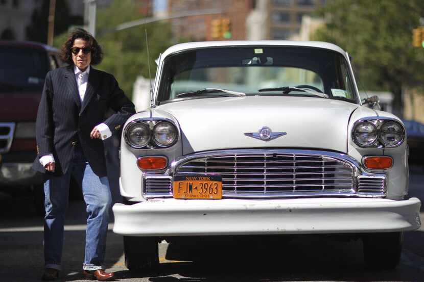 Fran Lebowitz, a writer and actress, with her 1979 Marathon Checker Cab in New York, June 2,...