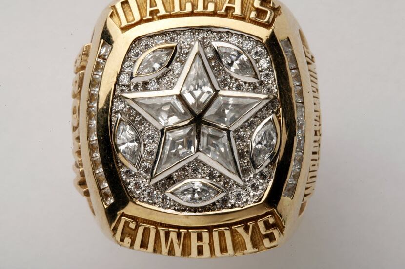 Larry Brown's Super Bowl XXX ring can now be yours. (Tom Fox/Staff photographer)