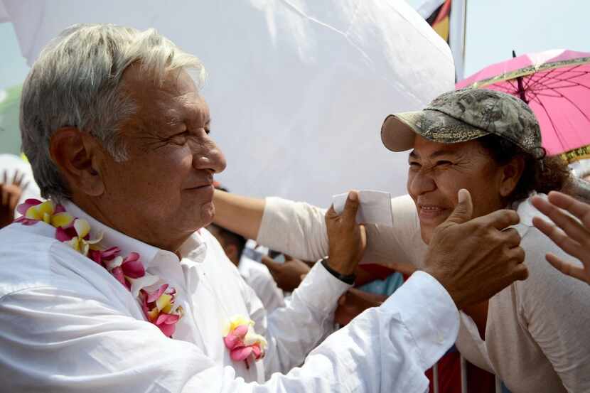 Mexico's presidential candidate for the MORENA party, Andres Manuel Lopez Obrador, known as...