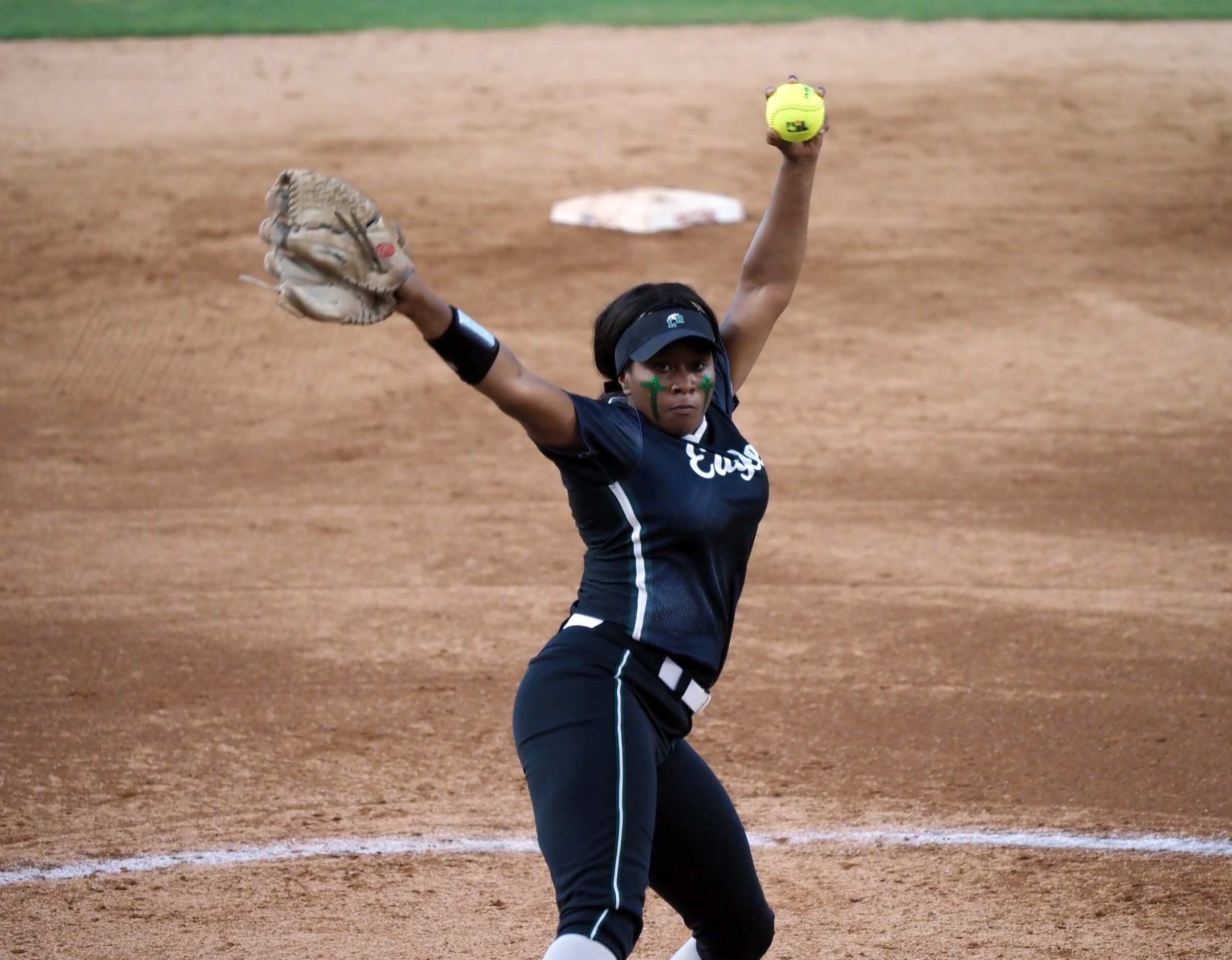 Mansfield Lake Ridge pitcher Brooklyn Morris pitches against Northside O’Connor in the Class...