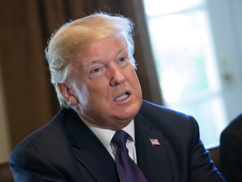 President Donald Trump, speaking Tuesday during a meeting  with members of the Senate...