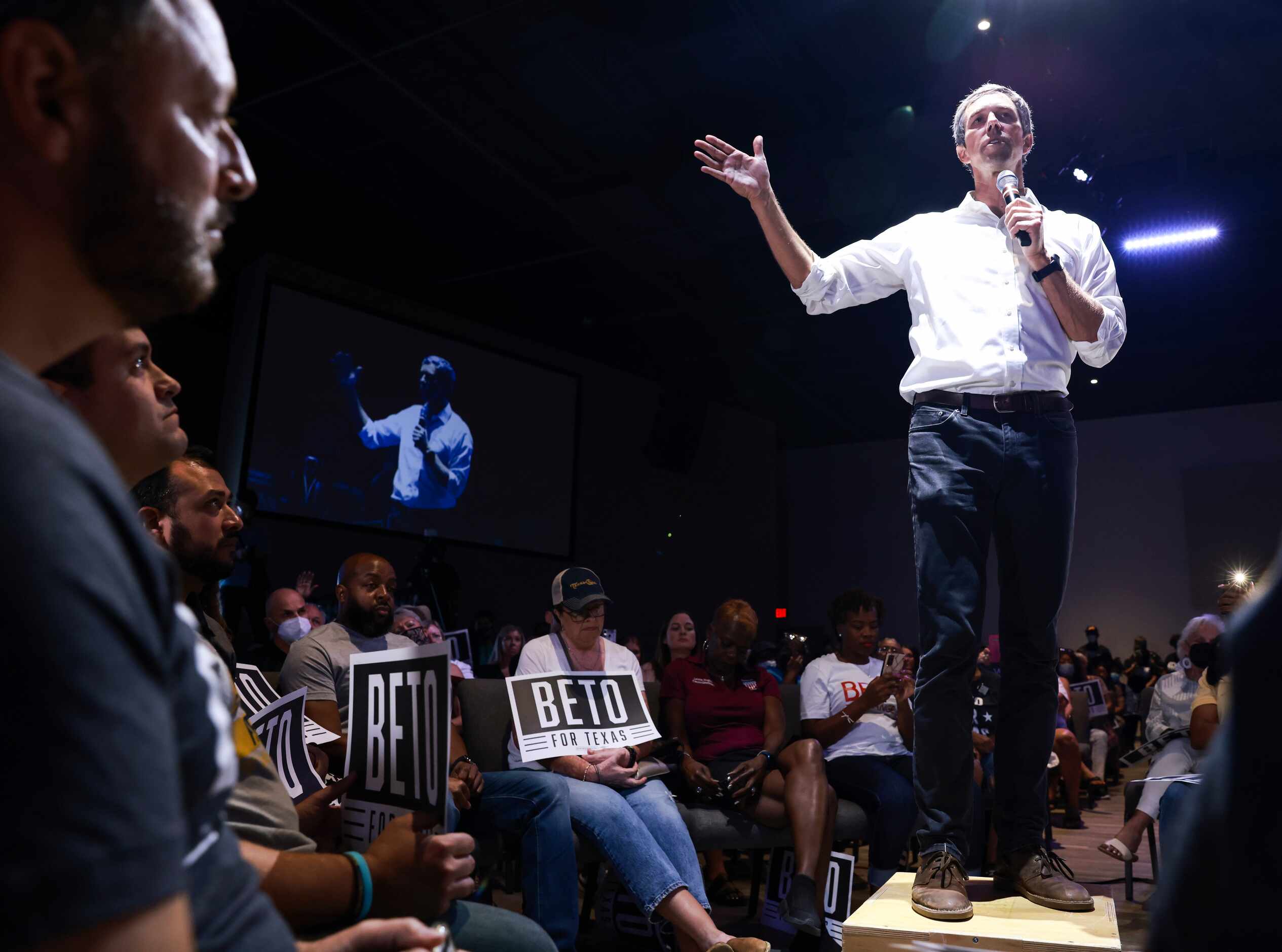 Democratic Governor Candidate Beto O'Rourke speaks Saturday, August 20, 2022 at Disciple...