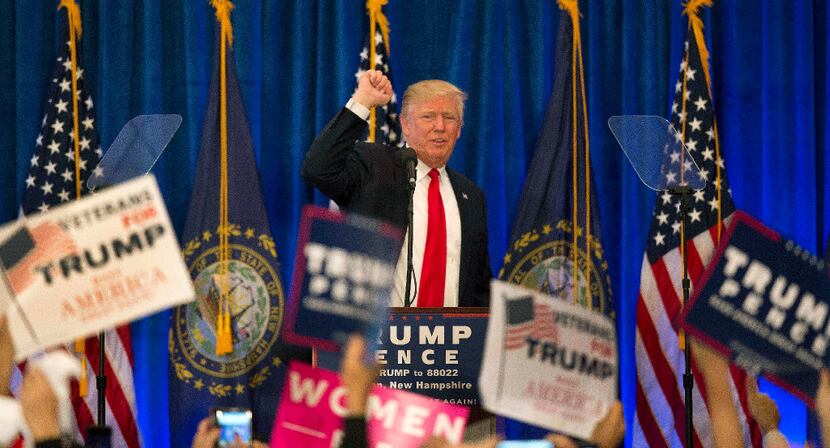Donald Trump told New Hampshire supporters that the polls look strong for him. (Jim Cole/The...