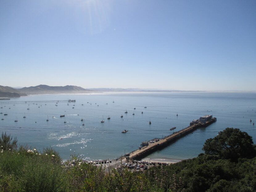 Views of Avila Beach's pier are seen from free guided hikes up Pecho Coast Trail at Port San...