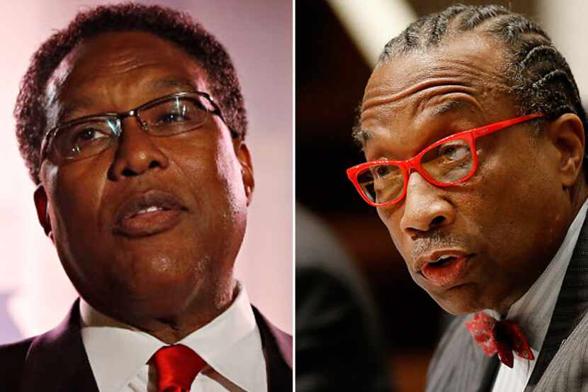  Former Dallas Mayor Pro Tem Dwaine Caraway (left) is challenging longtime Dallas County...