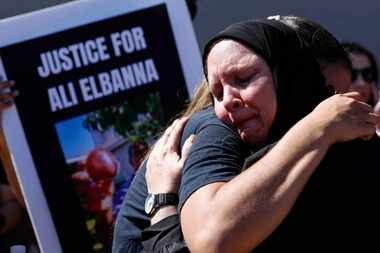 Stephanie Young Elbanna, wife of Ali Elbanna gets emotional ahead of a court hearing on...