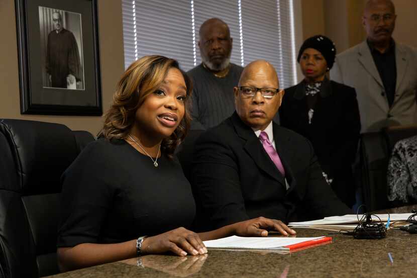 DeSoto councilwoman Candice Quarles held a brief press conference Thursday to announce she...