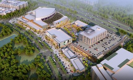 Here's an artist rendering of the completed Irving Music Factory. The $180 million...