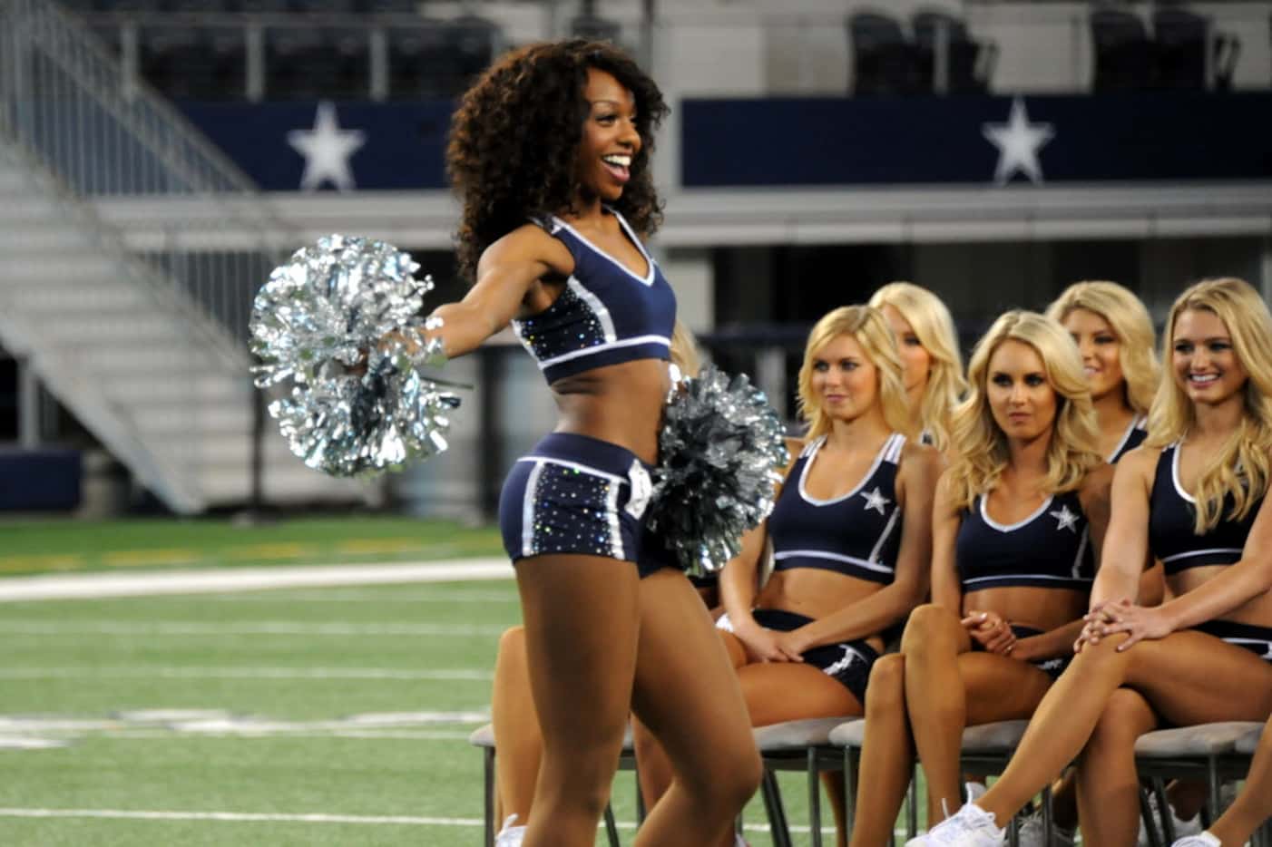 Robin Richardson auditions for the Dallas Cowboy Cheerleaders at AT&T Stadium in Arlington,...