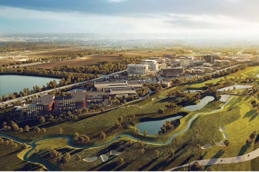Plans for the 240-acre Link development in Frisco call for offices, retail, residential and...