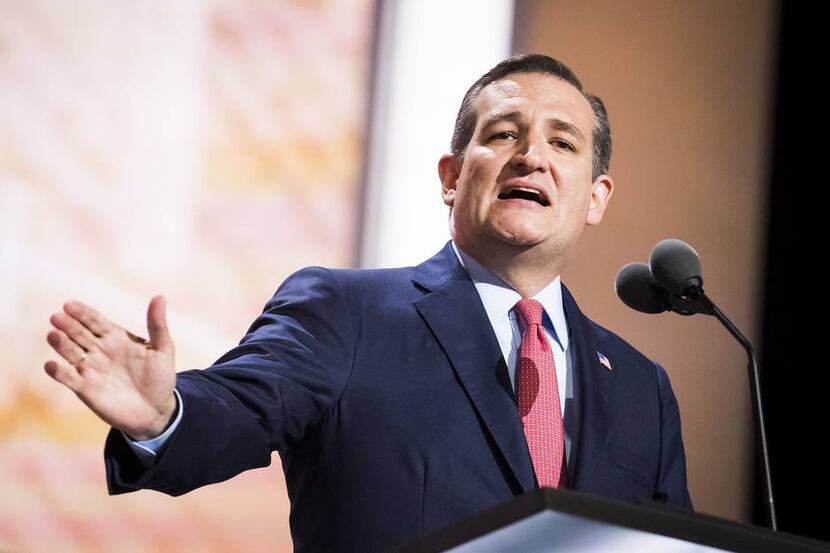 Texas Sen. Ted Cruz addressed delegates Wednesday night at the Republican National Convention.