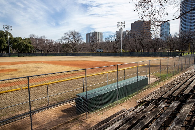 The ballpark at Reverchon Park in the Oak Lawn/Uptown area of Dallas on Friday, Feb. 7,...