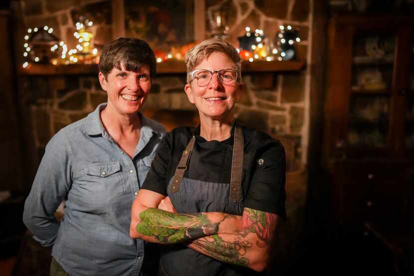 Chef Lisa Becklund (right) and Linda Ford at Living Kitchen Farm & Dairy on Friday, Oct. 22,...
