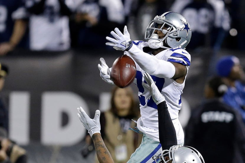 Dallas Cowboys cornerback Jourdan Lewis (27) is called for an interference penalty while...