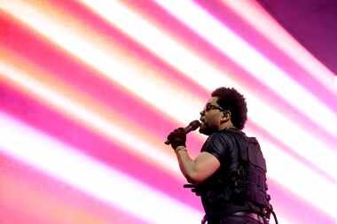 The Weeknd performs on the Coachella stage during the 2022 Coachella Valley Music And Arts...