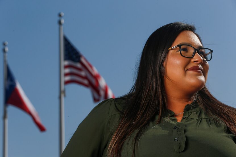 Sara Ramirez posed for a photograph at City Hall on July 16, 2020, in Kaufman, Texas. (Ryan...