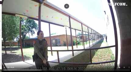 Video released by the city of Uvalde shows Texas Department of Public Safety trooper Crimson...