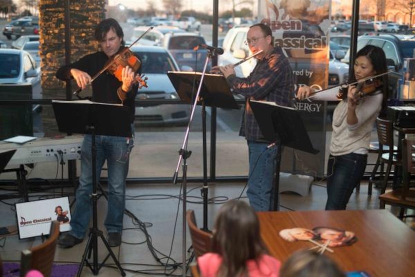 
Open Classical director Mark Landson performs on violin, with Mark Richter on flute and...