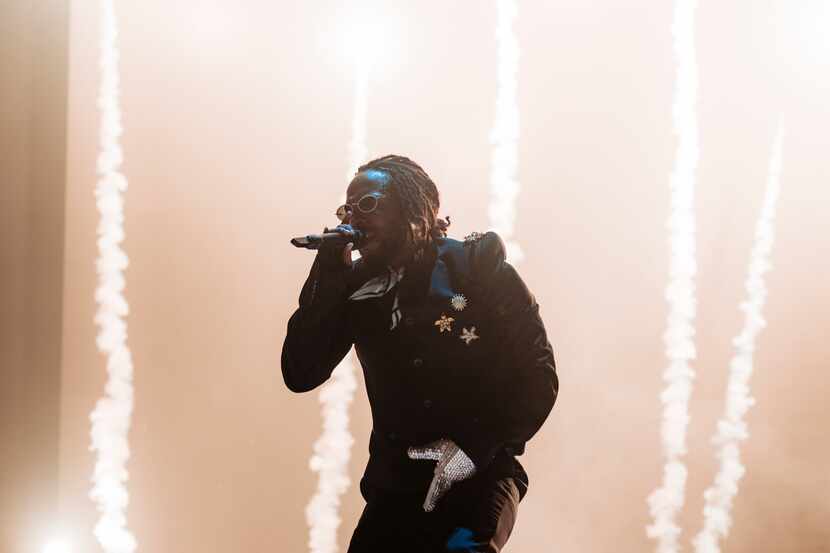 Kendrick Lamar performs at American Airlines Center in Dallas as part of his "The Big...