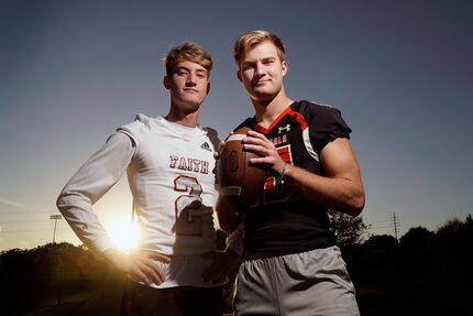 Chase (left) and Carson Cross at their home in Southlake, Texas on Sunday, November 1, 2020....