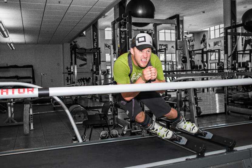 World Cup alpine ski racer and two-time Olympic medalist Andrew Weibrecht, honing skills on...