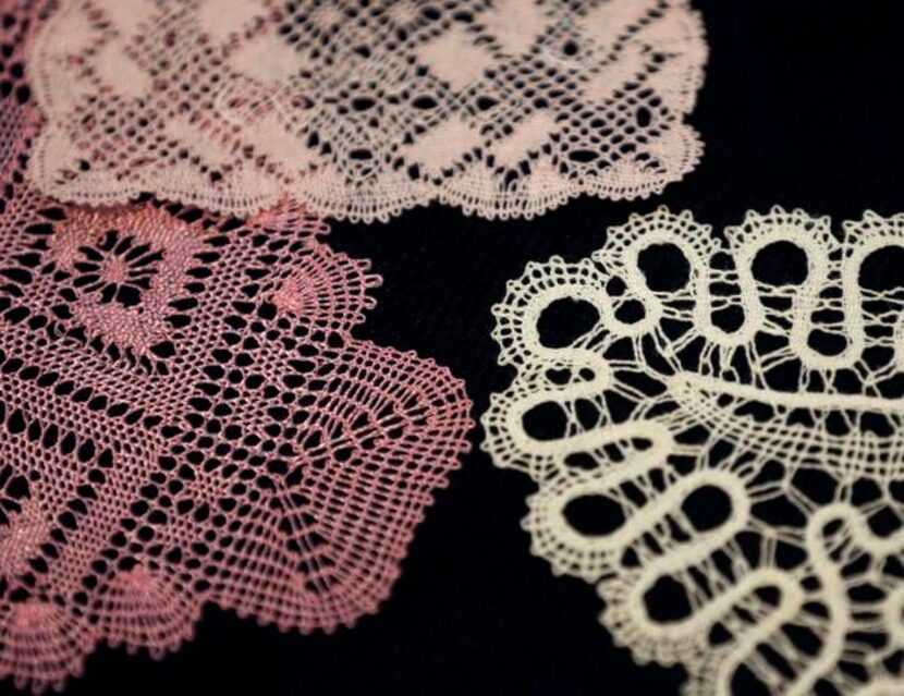 Making lace is  like working a puzzle. It can take about 30 hours to complete a 5-by-5-inch...