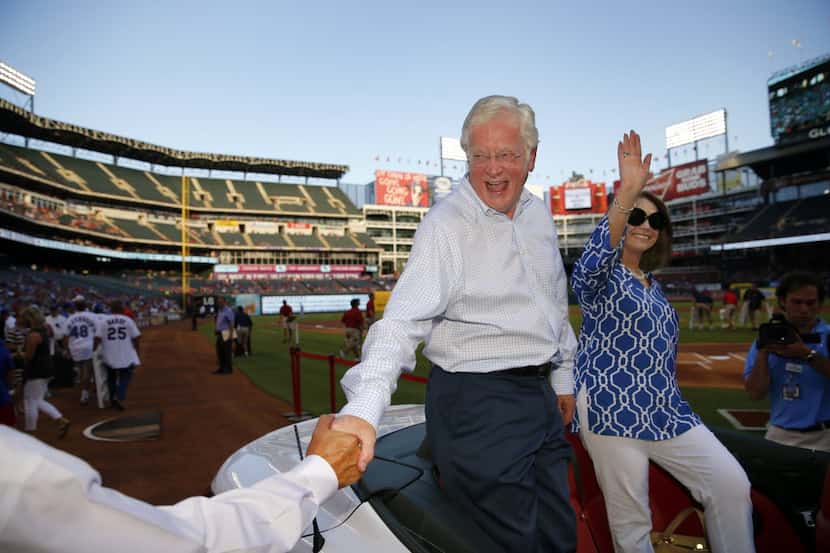 Former Texas Rangers president Tom Schieffer was inducted into the Texas Rangers Hall of...