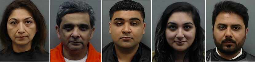 Family members involved in illegal drug sales were from left, Nadia Farishta of Dallas; her...