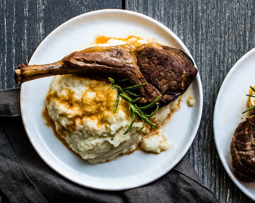 Instant Pot Lamb Chops with Creamed Cauliflower