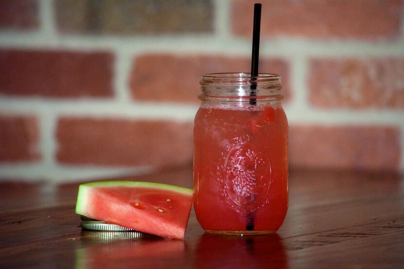 The watermelon-infused moonshine cocktail is called a Jolly Rancher.