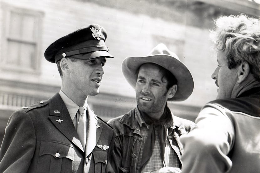 Before deploying overseas in World War II, James Stewart visited his friend Henry Fonda on...