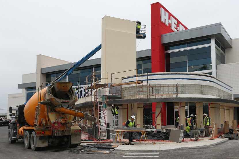 In this 2015 file photo, construction continues at the H-E-B Nogalitos,  in San Antonio. 