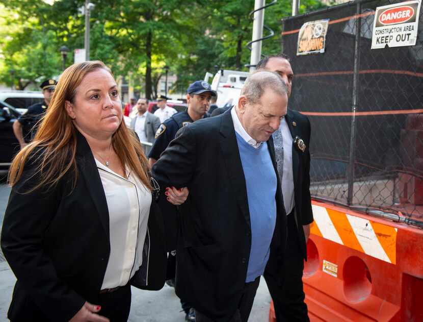 Film producer Harvey Weinstein, who is accused of sexual misconduct, arrives at Manhattan...