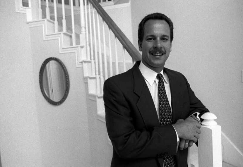 SWC commissioner Kyle Kallender poses for a photo in his Carrollton home on May 21, 1995.