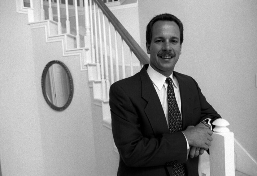 SWC commissioner Kyle Kallender poses for a photo in his Carrollton home on May 21, 1995.